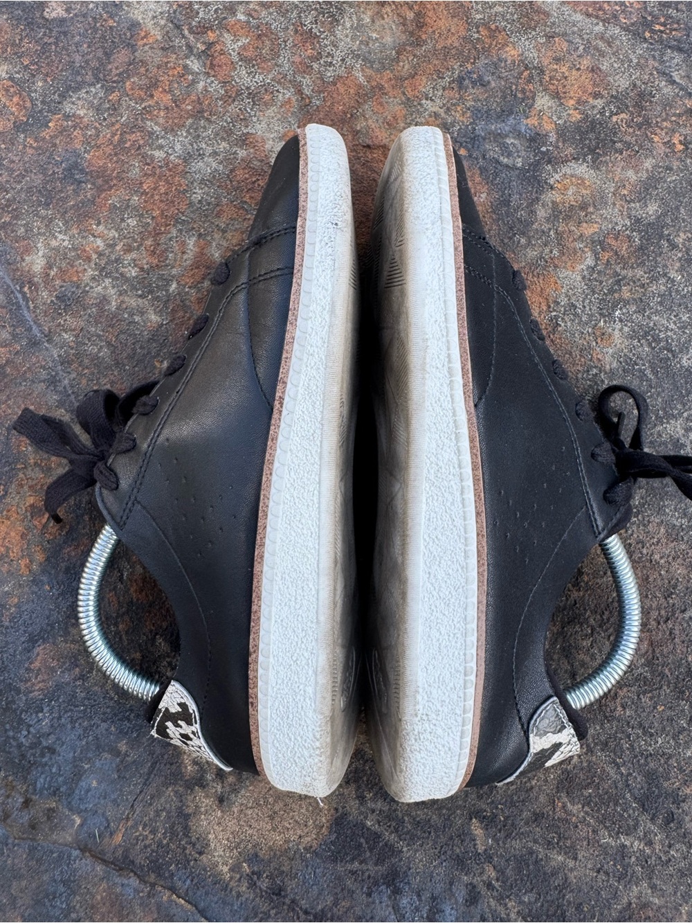 DR. SCHOLLS Women's Sz 7.5 Sweet Life Leather Oxford Sneaker Shoe Black Sun - Picture 8 of 16